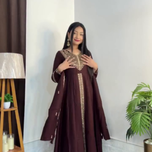 Deep Brown Ethnic Suit Set