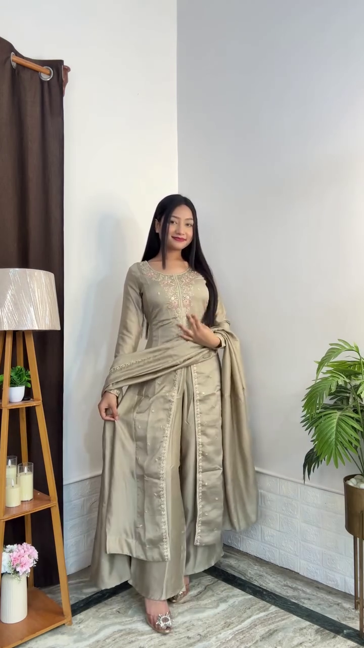 Deep Brown Ethnic Suit Set - Image 3