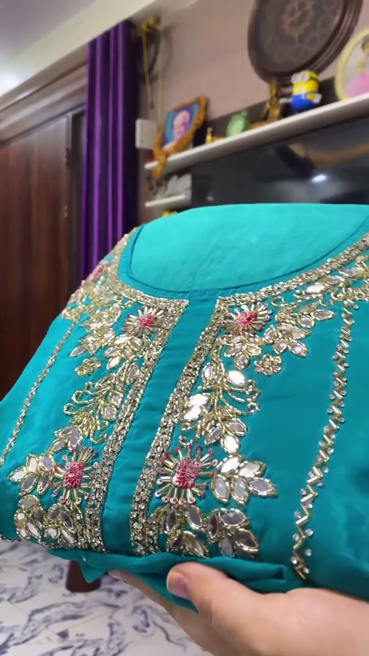 Purple Embroidered Kurta Set - Image 2