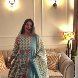 Printed Cotton Kurta Set with Dupatta