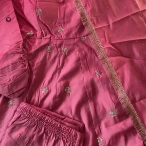 Pink Silk Kurta Set