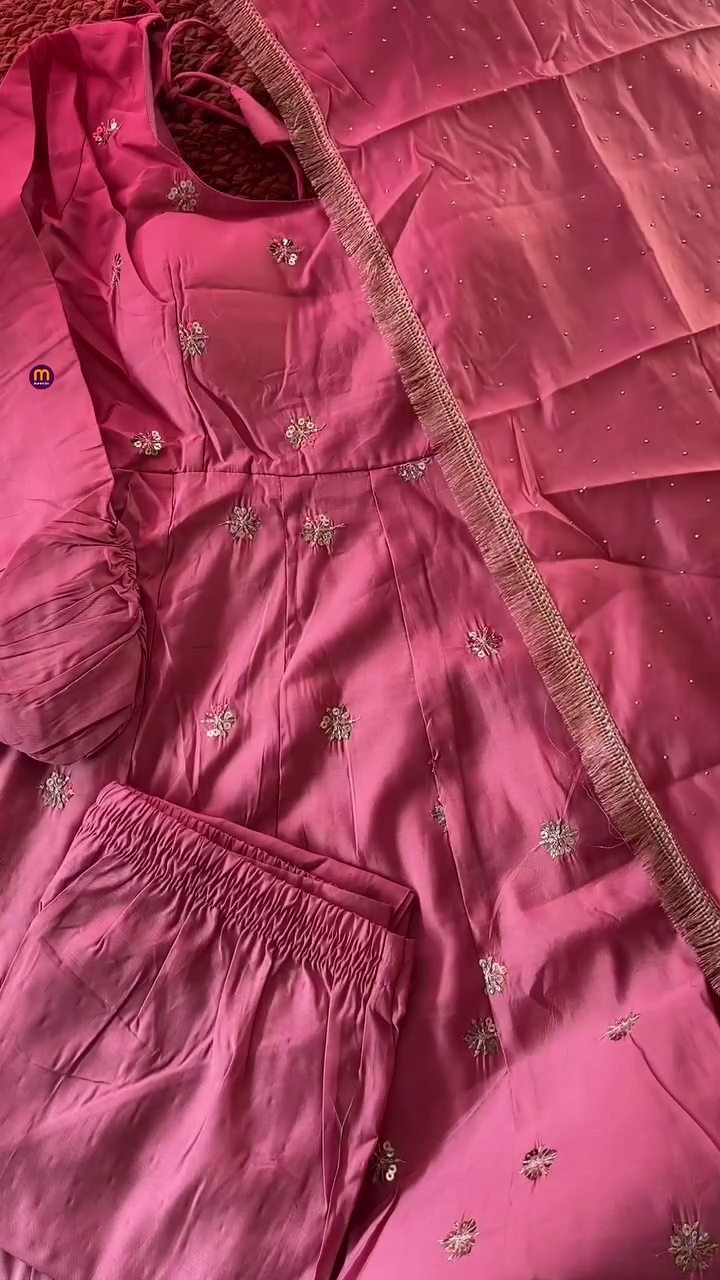 Pink Silk Kurta Set