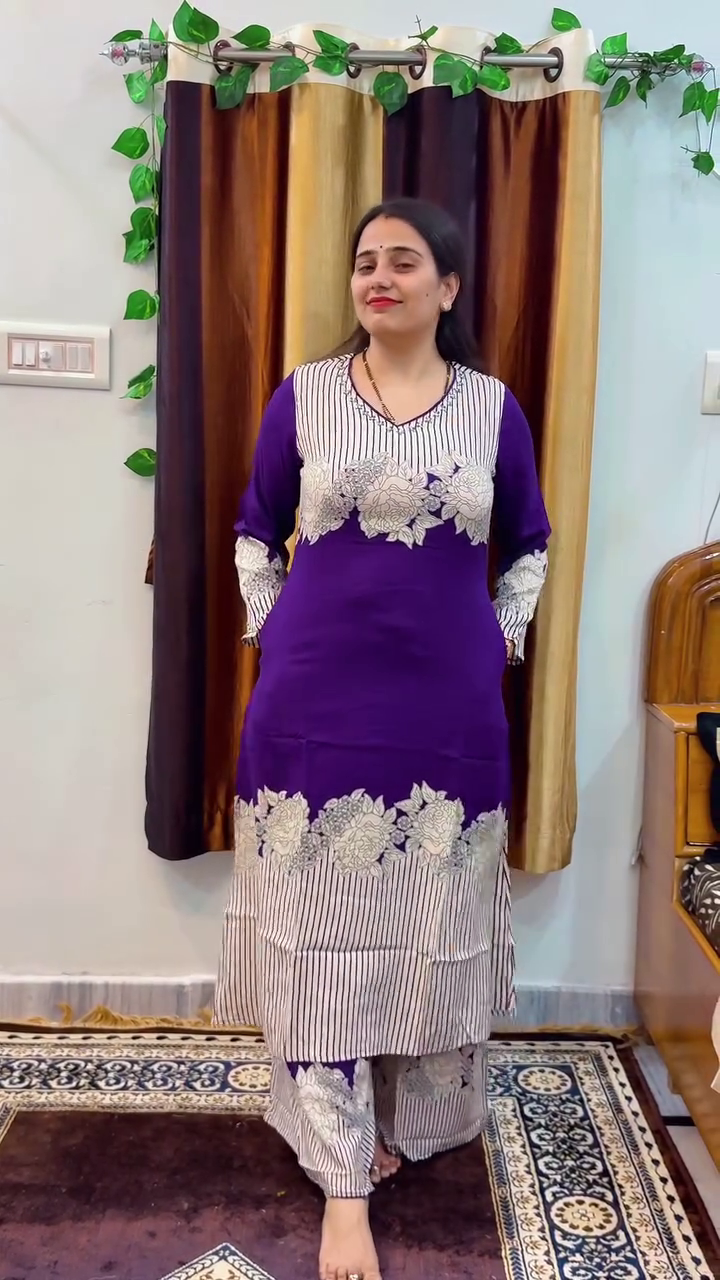 Lime Green Printed Kurta Set - Image 5
